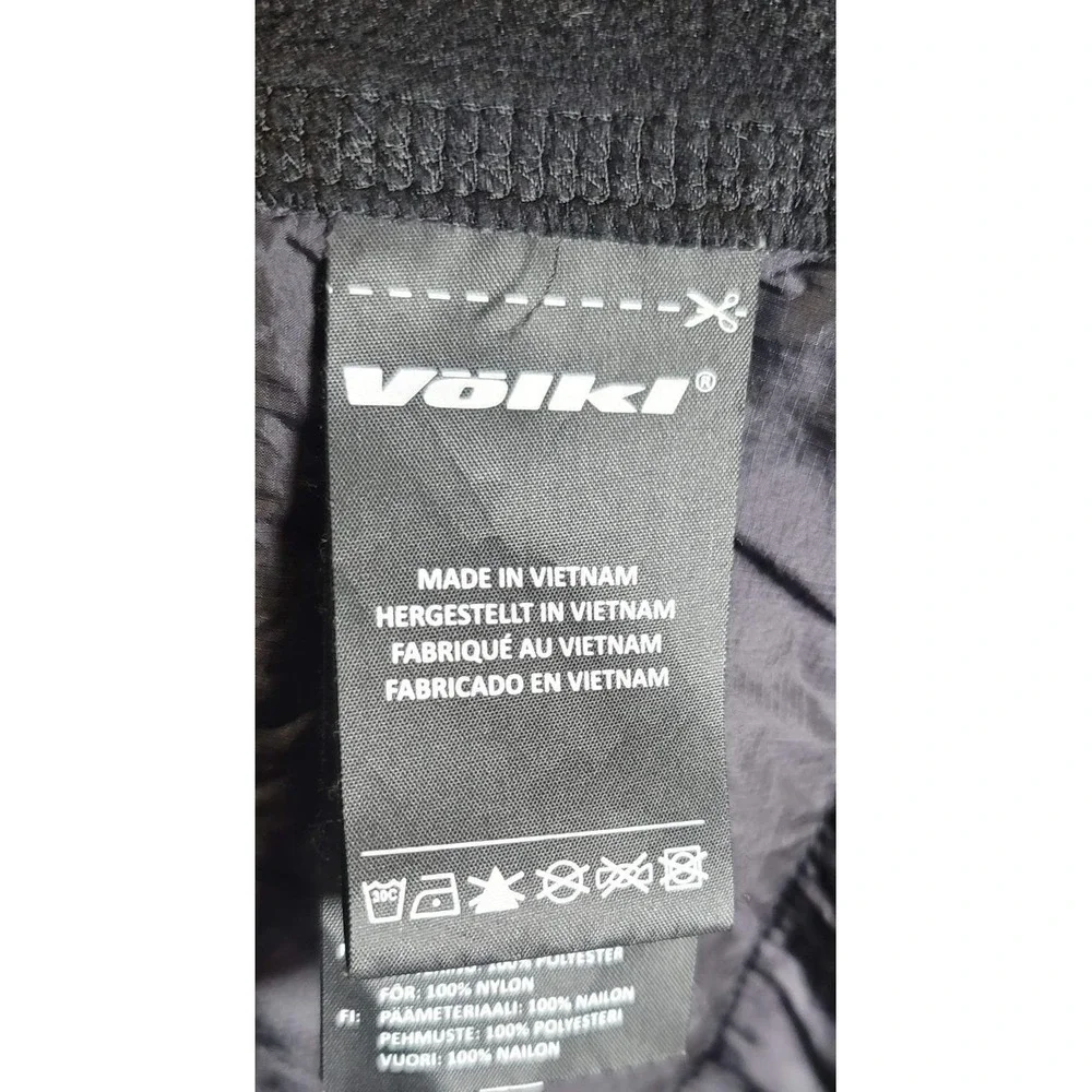 Volkl Big Mountain Pro Jacket Ladies‎ Large Black Orange Quilted Ski Insulated